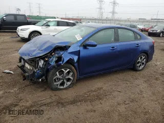 2020 Kia Forte LXS with VIN 3KPF24AD9LE255383, listed as a Copart auction lot 43591265 with 34,394 mi miles and Salvage Title. Bid and sale history available at carsss.com. Image 1.