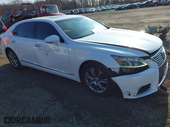 2013 Lexus LS 460 L with VIN JTHDL5EF2D5005596, listed as a IAAI auction lot 41498678 with 105,403 mi miles and . Bid and sale history available at DreamBid. Image 1.