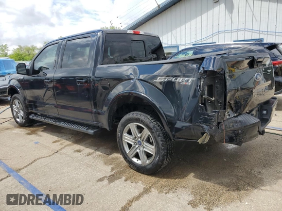 2018 Ford F-150 XL with VIN 1FTEW1E53JFC68277, listed as a Copart auction lot 58580385 with 47,373 mi miles and Salvage title. Bid and sale history available at DreamBid. Image 2.