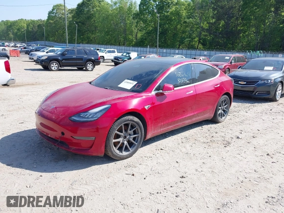 2020 Tesla Model 3 Long Range with VIN 5YJ3E1EB5LF783269, listed as a IAAI auction lot 42085024 with 80,939 mi miles. Bid and sale history available at carsss.com. Image 18.