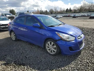 2013 Hyundai Accent GLS with VIN KMHCU4AE5DU301361, listed as a Copart auction lot 46841405 with 148,545 mi miles and Salvage Title. Bid and sale history available at carsss.com. Image 4.