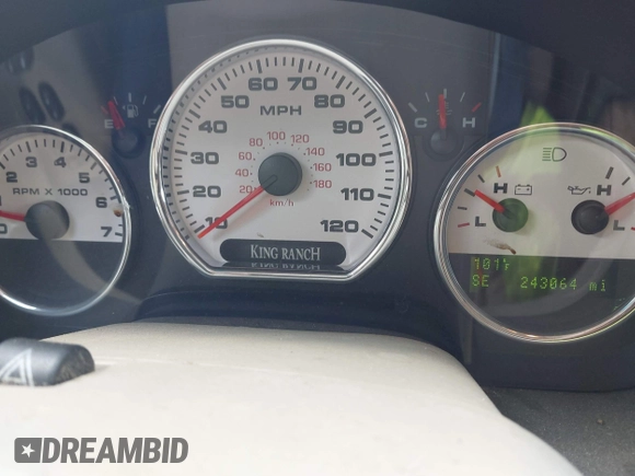 2007 Ford F-150 XLT with VIN 1FTPW14V87KD14115, listed as a IAAI auction lot 42521228 with 243,064 mi miles and . Bid and sale history available at DreamBid. Image 7.