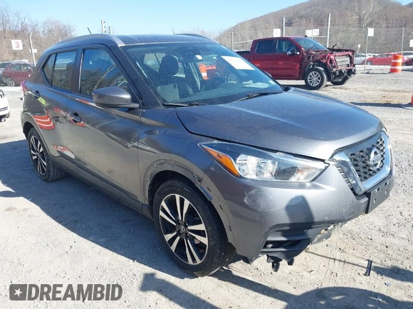 2020 Nissan Kicks SV with VIN 3N1CP5CV2LL518795, listed as a IAAI auction lot 41773647 with 95,924 mi miles and . Bid and sale history available at carsss.com. Image 1.