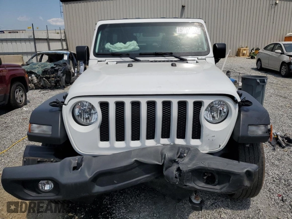 2022 Jeep Wrangler Unlimited Sport S with VIN 1C4HJXDN8NW160663, listed as a Copart auction lot 55070085 with 34,446 mi miles and Salvage title. Bid and sale history available at DreamBid. Image 5.