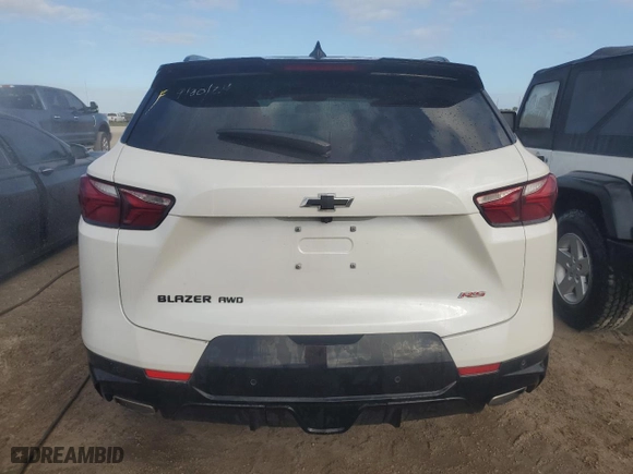 2022 Chevrolet Blazer RS with VIN 3GNKBKRS4NS163681, listed as a Copart auction lot 84771414 with 0 mi miles and Non Repairable. Bid and sale history available at carsss.com. Image 6.