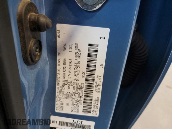 2018 Toyota Tundra 2WD SR5 with VIN 5TFFY5F13JX236733, listed as a Copart auction lot 46933945 with 108,477 mi miles and Salvage Title. Bid and sale history available at carsss.com. Image 14.