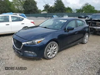 2017 Mazda 3 Grand Touring with VIN 3MZBN1M30HM144769, listed as a Copart auction lot 53127675 with 158,026 mi miles and Salvage Title. Bid and sale history available at carsss.com. Image 1.