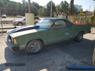 1980 Chevrolet El Camino z VIN 1W80KAD418693, wystawiony jako Copart lot #68218644 z przebiegiem Nie podano mil oraz Szkoda całkowita • Salvage title. Historia ofert i sprzedaży dostępna na DreamBid. Obrazek 1.