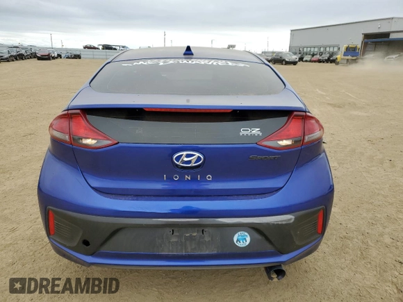 2019 Hyundai Ioniq Blue with VIN KMHC65LC4KU180704, listed as a Copart auction lot 46729075 with 102,336 mi miles and Salvage Title. Bid and sale history available at DreamBid. Image 6.