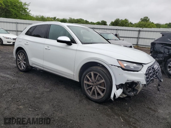2021 Audi SQ5 Premium Plus with VIN WA1B4AFY9M2029016, listed as a Copart auction lot 53489214 with 23,306 mi miles and Salvage Title. Bid and sale history available at DreamBid. Image 4.