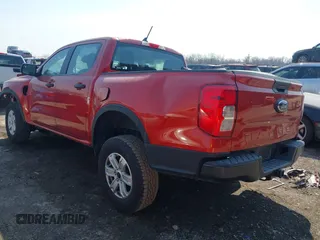 2024 Ford Ranger XL with VIN 1FTER4BHXRLE28255, listed as a IAAI auction lot 41728792 with 10,000 mi miles. Bid and sale history available at carsss.com. Image 3.