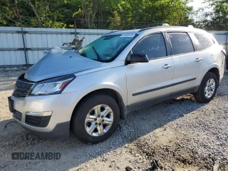2015 Chevrolet Traverse LS z VIN 1GNKRFKD8FJ149509, wystawiony jako Copart lot #55983575 z przebiegiem 114 081 mil mil oraz Szkoda całkowita • Salvage title. Historia ofert i sprzedaży dostępna na DreamBid. Obrazek 1.