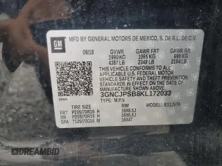 2019 Chevrolet Trax LT with VIN 3GNCJPSB8KL172033, listed as a Copart auction lot 48250125 with 98,956 mi miles and Salvage Title. Bid and sale history available at carsss.com. Image 13.