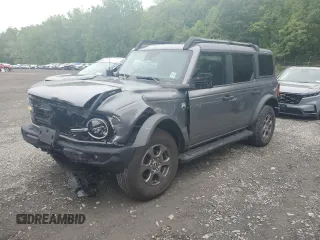 2022 Ford Bronco with VIN 1FMDE5BH3NLB54318, listed as a Copart auction lot 58734885 with 27,033 mi miles and Salvage title. Bid and sale history available at DreamBid. Image 1.