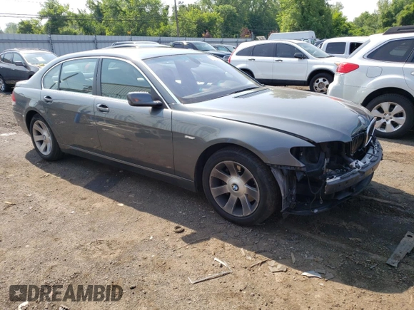 2006 BMW 7 Series 750Li with VIN WBAHN83546DT34797, listed as a Copart auction lot 60511685 with 92,565 mi miles and Salvage title. Bid and sale history available at DreamBid. Image 4.