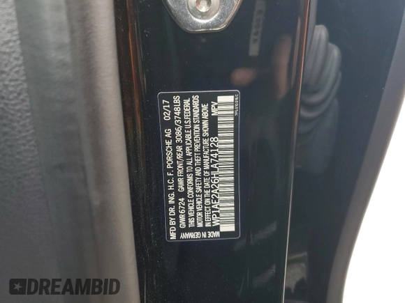 2017 Porsche Cayenne S E-Hybrid with VIN WP1AE2A26HLA74128, listed as a Copart auction lot 46486355 with 57,482 mi miles and Salvage title. Bid and sale history available at DreamBid. Image 13.