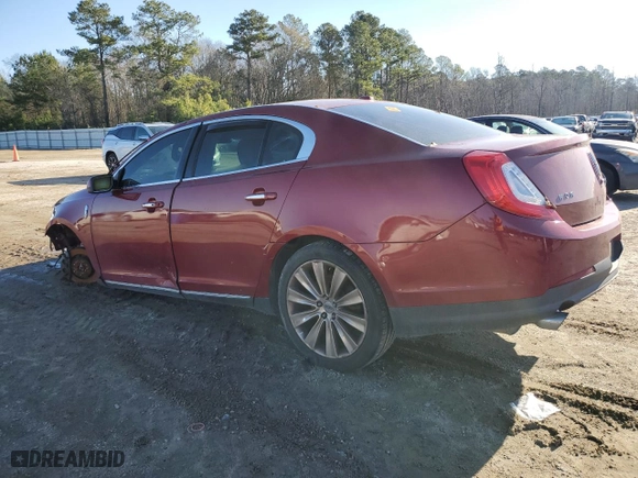 2013 Lincoln MKS EcoBoost with VIN 1LNHL9FT2DG604528, listed as a Copart auction lot 45095605 with 0 mi miles and Salvage Title. Bid and sale history available at carsss.com. Image 2.