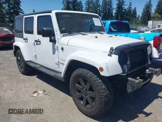 2015 Jeep Wrangler Unlimited Sahara with VIN 1C4BJWEG9FL737218, listed as a IAAI auction lot 42759757 with 114,066 mi miles and . Bid and sale history available at DreamBid. Image 1.