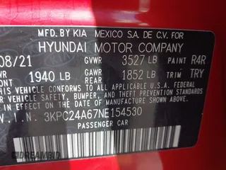 2022 Hyundai Accent SE с VIN 3KPC24A67NE154530, выставлен на аукционе IAAI как лот 42137092 с пробегом 111 470 миль миль и . История ставок и продаж доступна на DreamBid. Изображение 9.