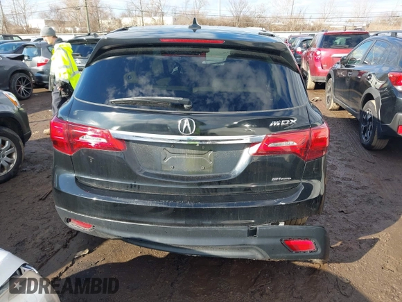 2014 Acura MDX with VIN 5FRYD3H21EB004595, listed as a IAAI auction lot 41653065 with 184,289 mi miles. Bid and sale history available at carsss.com. Image 16.