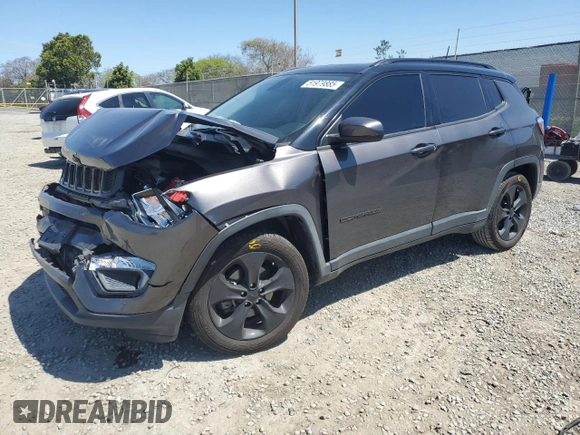 2020 Jeep Compass Altitude with VIN 3C4NJCBB4LT205864, listed as a Copart auction lot 51979885 with 55,541 mi miles and Salvage Title. Bid and sale history available at carsss.com. Image 1.