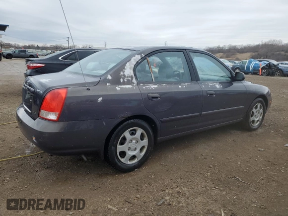 2002 Hyundai Elantra GLS with VIN KMHDN45D42U292698, listed as a Copart auction lot 52349925 with 99,424 mi miles and Salvage title. Bid and sale history available at DreamBid. Image 3.