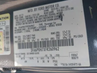 2015 Ford Fusion SE with VIN 3FA6P0H7XFR260962, listed as a IAAI auction lot 40266590 with 1 mi miles. Bid and sale history available at carsss.com. Image 9.