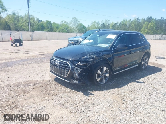 2023 Audi Q5 Premium Plus with VIN WA1BBAFY0P2041145, listed as a IAAI auction lot 41976922 with 20,447 mi miles and . Bid and sale history available at DreamBid. Image 2.