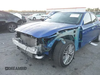 2021 Genesis G70 2.0T with VIN KMTG64LA9MU067141, listed as a IAAI auction lot 41757645 with 58,204 mi miles. Bid and sale history available at carsss.com. Image 6.