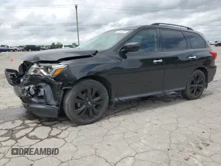 2018 Nissan Pathfinder S with VIN 5N1DR2MN7JC654997, listed as a Copart auction lot 61144015 with 141,732 mi miles and Salvage title. Bid and sale history available at DreamBid. Image 1.