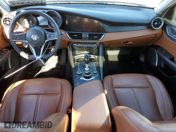 2019 Alfa Romeo Giulia with VIN ZARFANAN6K7605588, listed as a Copart auction lot 37003413 with 51,843 mi miles. Bid and sale history available at carsss.com. Image 8.