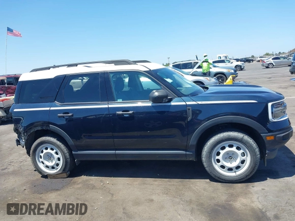 2023 Ford Bronco Sport Heritage with VIN 3FMCR9G6XPRD41896, listed as a IAAI auction lot 42459929 with 22,952 mi miles and . Bid and sale history available at DreamBid. Image 14.