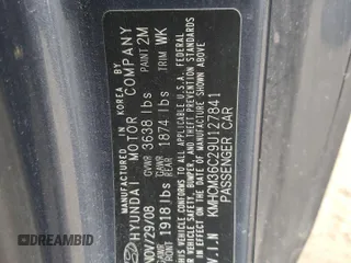 2009 Hyundai Accent GS z VIN KMHCM36C29U127841, wystawiony jako Copart lot #59858535 z przebiegiem 129 778 mil mil oraz Szkoda całkowita • Salvage title. Historia ofert i sprzedaży dostępna na DreamBid. Obrazek 13.