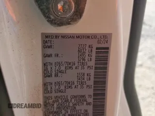 2024 Nissan Frontier S с VIN 1N6ED1CL2RN641864, выставлен на аукционе Copart как лот 62175075 с пробегом 14 735 миль миль и Списание • Salvage title. История ставок и продаж доступна на DreamBid. Изображение 12.