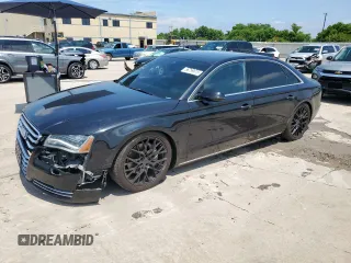 2013 Audi A8 3.0L with VIN WAURGAFD9DN005304, listed as a Copart auction lot 58799615 with 139,993 mi miles and Salvage title. Bid and sale history available at DreamBid. Image 1.