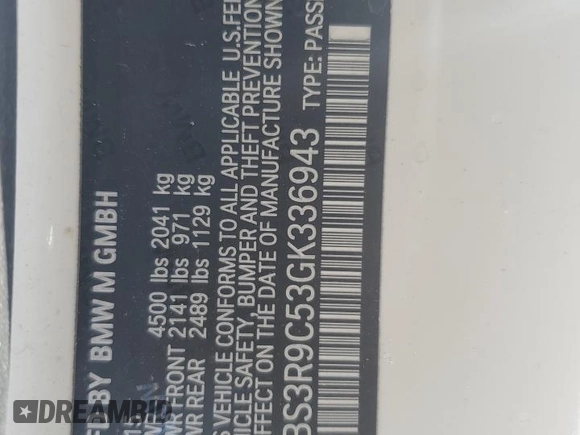 2016 BMW M4 z VIN WBS3R9C53GK336943, wystawiony jako Copart lot #52157535 z przebiegiem 103 850 mil mil oraz Szkoda całkowita • Salvage title. Historia ofert i sprzedaży dostępna na DreamBid. Obrazek 14.
