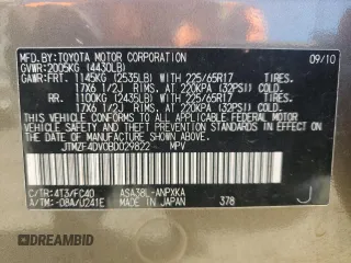 2011 Toyota RAV4 with VIN JTMZF4DV0BD029822, listed as a Copart auction lot 49856465 with 136,992 mi miles and Salvage Title. Bid and sale history available at carsss.com. Image 13.