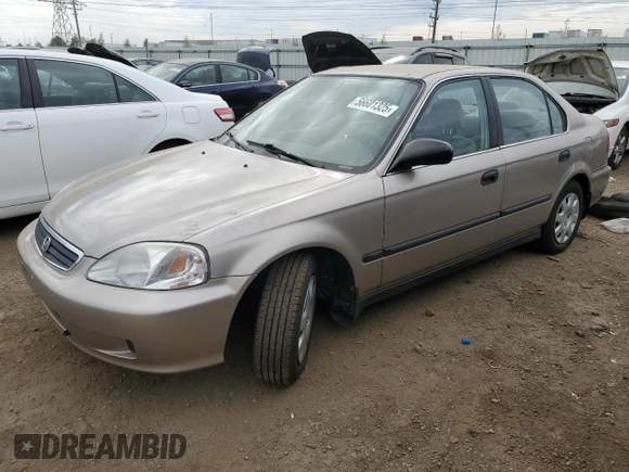 2000 Honda Civic LX with VIN 1HGEJ6677YL043935, listed as a Copart auction lot 56601325 with 163,195 mi miles and Clean Title. Bid and sale history available at DreamBid. Image 1.