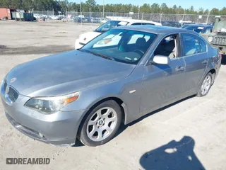 2004 BMW 5 Series 525i with VIN WBANA53504B854825, listed as a IAAI auction lot 41314737 with 249,999 mi miles. Bid and sale history available at carsss.com. Image 2.