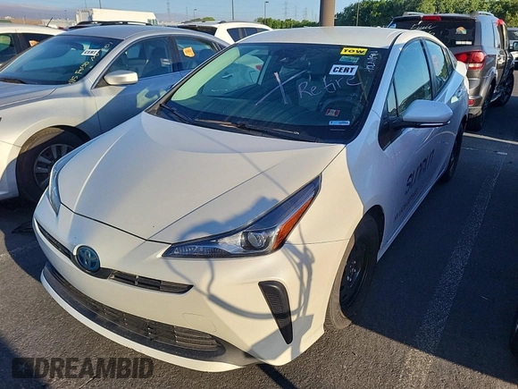 2019 Toyota Prius L Eco z VIN JTDKARFU0K3071589, wystawiony jako IAAI lot #42497984 z przebiegiem 54 762 mil mil oraz . Historia ofert i sprzedaży dostępna na DreamBid. Obrazek 9.