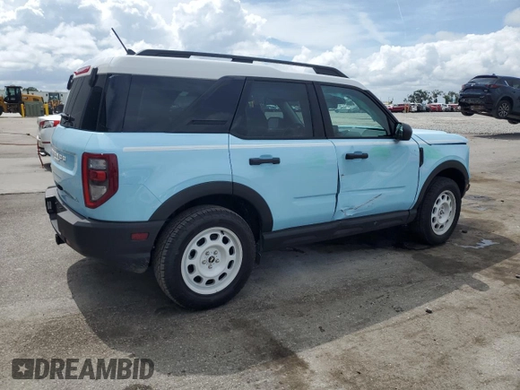 2024 Ford Bronco Sport Heritage with VIN 3FMCR9G64RRE97998, listed as a Copart auction lot 63645785 with 9,991 mi miles and Non repairable. Bid and sale history available at DreamBid. Image 3.
