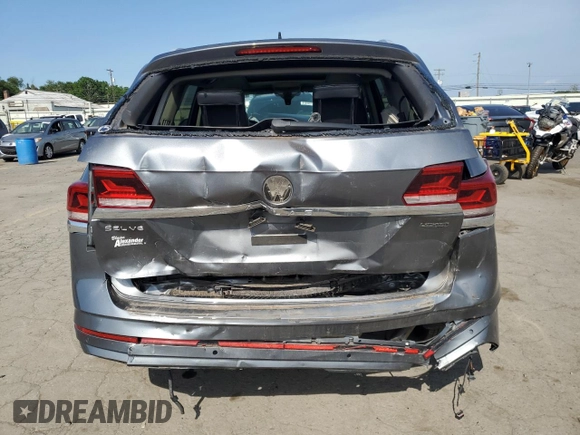 2021 Volkswagen Atlas SEL Premium R-Line with VIN 1V2FR2CA5MC541449, listed as a Copart auction lot 62304135 with 58,269 mi miles and Salvage title. Bid and sale history available at DreamBid. Image 6.