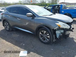 2016 Nissan Murano Platinum with VIN 5N1AZ2MG9GN118893, listed as a IAAI auction lot 41995951 with 163,885 mi miles. Bid and sale history available at carsss.com. Image 1.