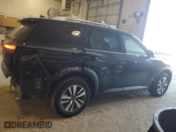 2022 Nissan Pathfinder SL with VIN 5N1DR3CCXNC223100, listed as a Copart auction lot 49056955 with 34,736 mi miles and Salvage title. Bid and sale history available at DreamBid. Image 3.