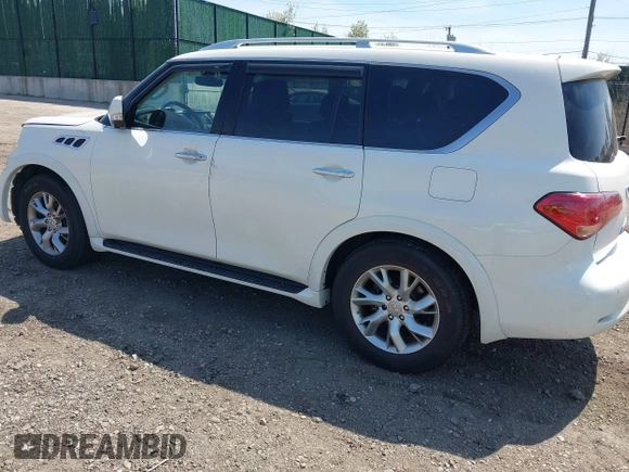 2013 Infiniti QX56 with VIN JN8AZ2NE5D9042826, listed as a IAAI auction lot 42073857 with 77,960 mi miles and . Bid and sale history available at DreamBid. Image 3.