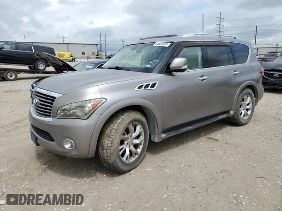 2011 Infiniti QX56 7-passenger with VIN JN8AZ2NE4B9002248, listed as a Copart auction lot 54601014 with 0 mi miles and Clean Title. Bid and sale history available at carsss.com. Image 1.