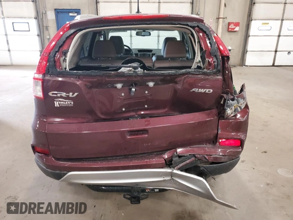 2015 Honda CR-V EX-L with VIN 5J6RM4H77FL017965, listed as a Copart auction lot 50800385 with 93,044 mi miles and Salvage Title. Bid and sale history available at carsss.com. Image 6.