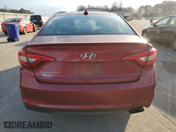 2016 Hyundai Sonata SE with VIN 5NPE24AF7GH360731, listed as a Copart auction lot 42288385 with 107,186 mi miles and Salvage Title. Bid and sale history available at DreamBid. Image 6.