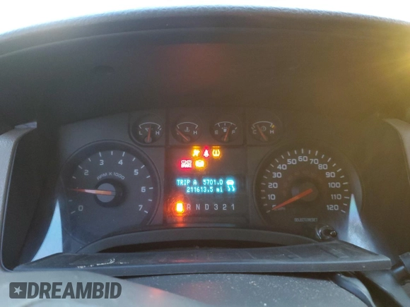 2009 Ford F-150 STX with VIN 1FTRX12879KB52256, listed as a Copart auction lot 44255075 with 211,613 mi miles and Salvage Title. Bid and sale history available at carsss.com. Image 9.
