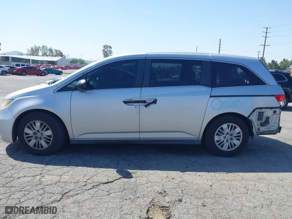 2014 Honda Odyssey LX with VIN 5FNRL5H24EB008838, listed as a IAAI auction lot 41987432 with 276,432 mi miles. Bid and sale history available at carsss.com. Image 15.